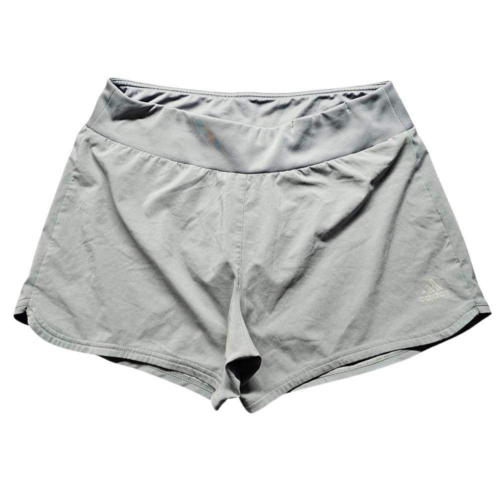 Adidas Climalite Womens Gray Running Shorts Size Medium 4 Inseam Activewear